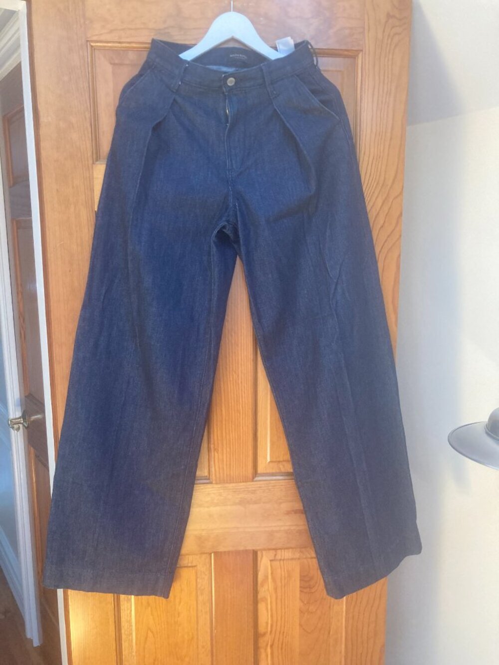 Banana Republic High Rise Relaxed Wide Leg Premium Denim Size 26 Long In Navy - Picture 5 of 7
